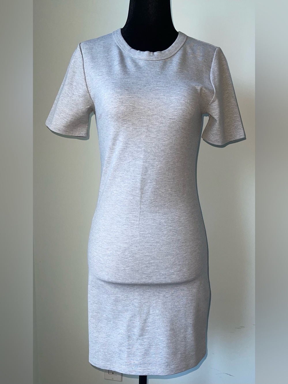 Aritzia Sunday Best Light Gray Jersey dress